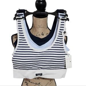 Lucky brand 3pk RIBBED Lounge Active Cozy Athletic Bras Bralettes SIZE 2X‎ New